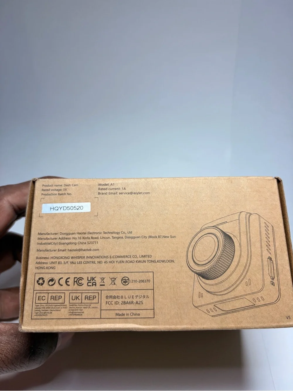 Avylet Dash Cam - Compact Car Camera